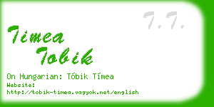 timea tobik business card